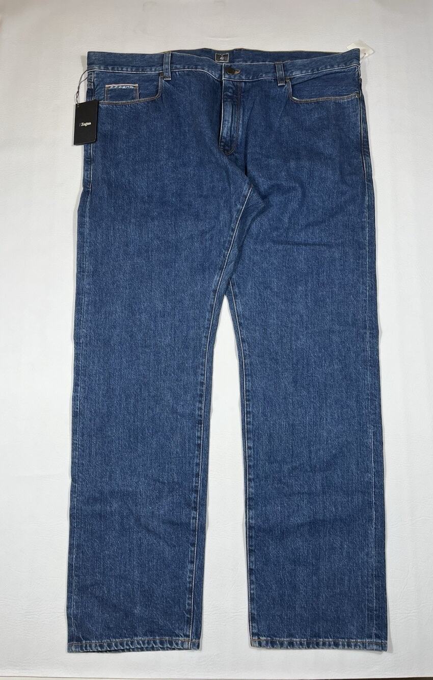 Z Zegna Selvedge Denim Jeans Mens 42 (fit 45x36) Blue Straight Leg